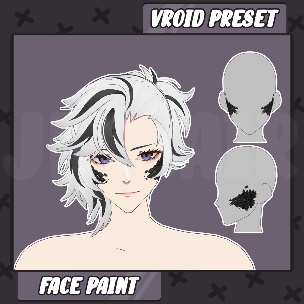 【VRoid フェイスペイント- VRoid Dragon Scales】Vroid Face Paint