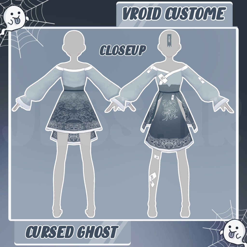 【VRoidテクスチャ - VRoid Custome】Cursed Ghost Custome | Halloween |