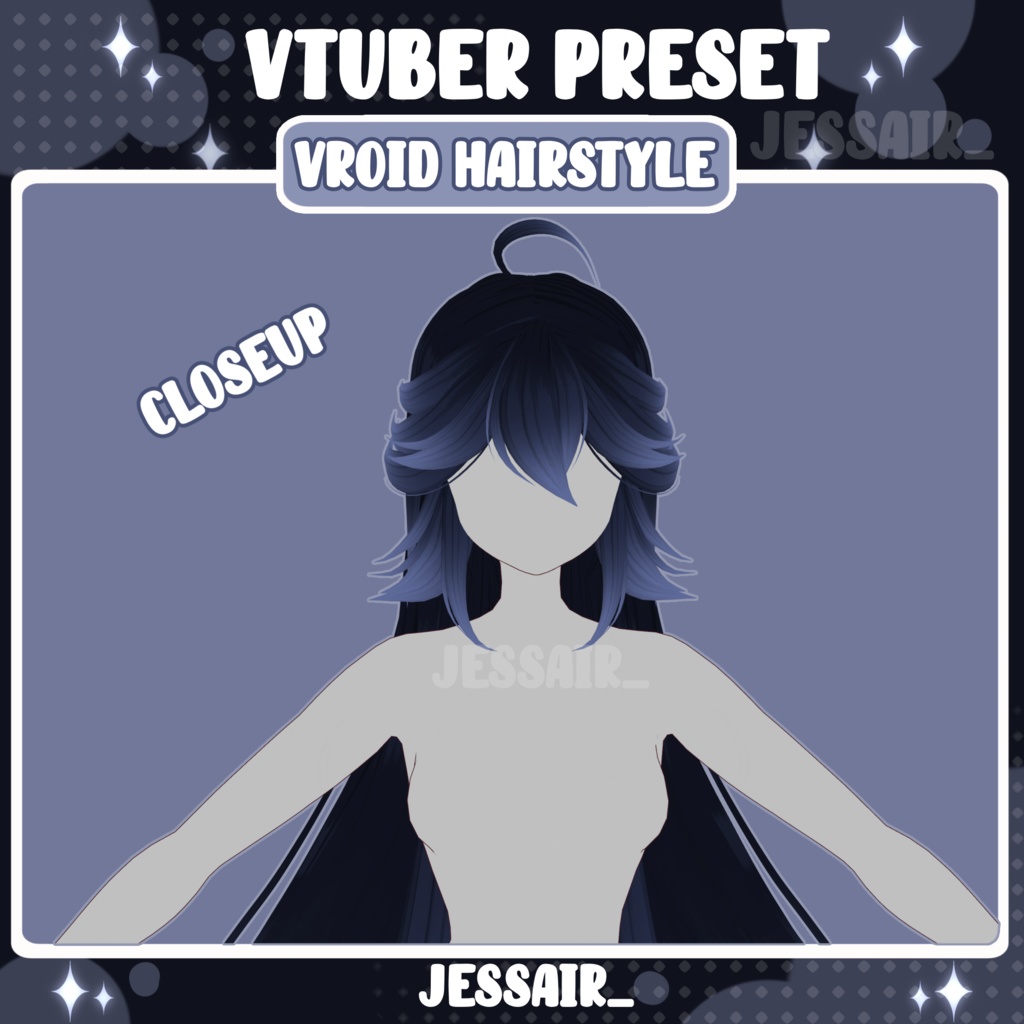 【VRoid 髪型 - Hairstyle Preset】Long Princess Hairstyle with PHYSICS | Princess | Mystique Style | Fantasy