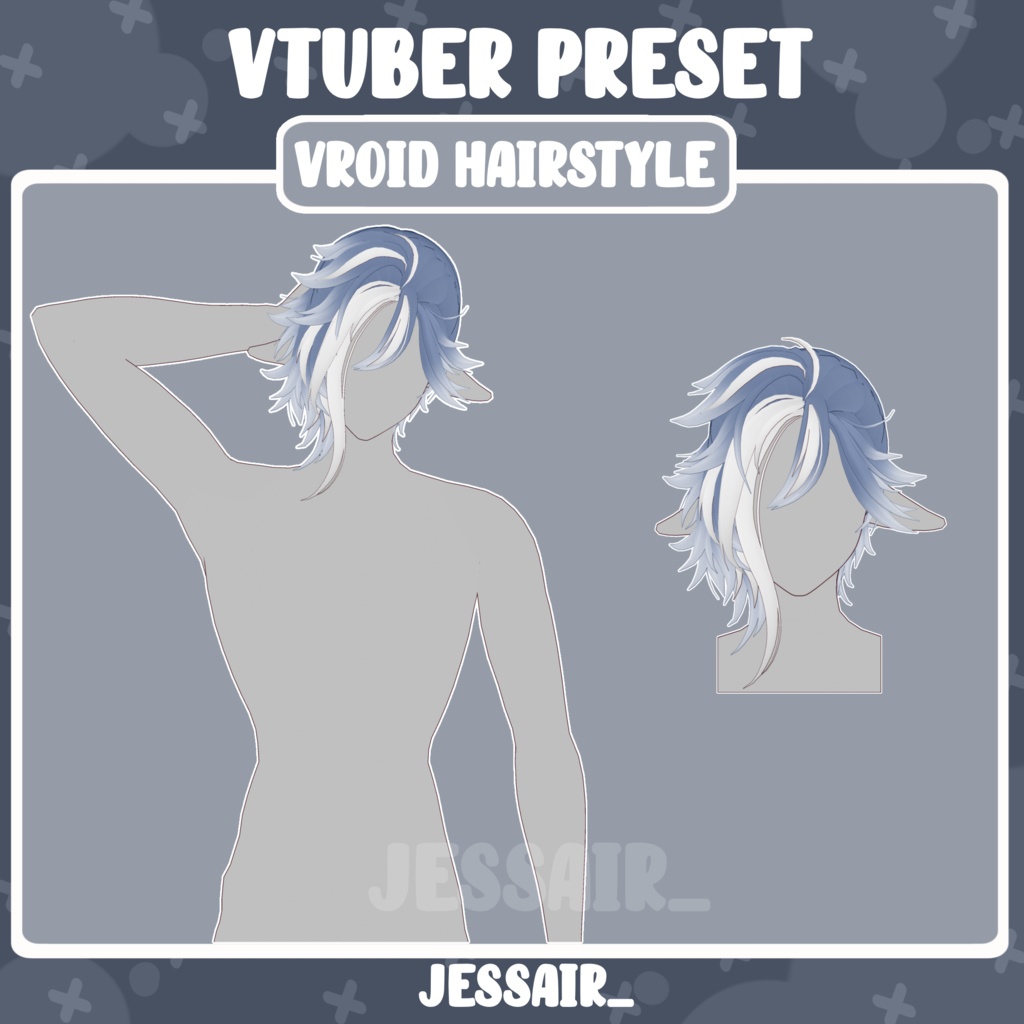 【VRoid 髪型 - Hairstyle Preset】Short Male Hairstyle with PHYSICS | Fantasy | Elf | Messy