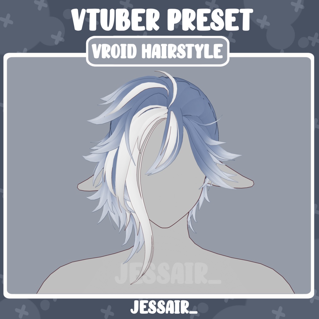 【VRoid 髪型 - Hairstyle Preset】Short Male Hairstyle with PHYSICS | Fantasy | Elf | Messy