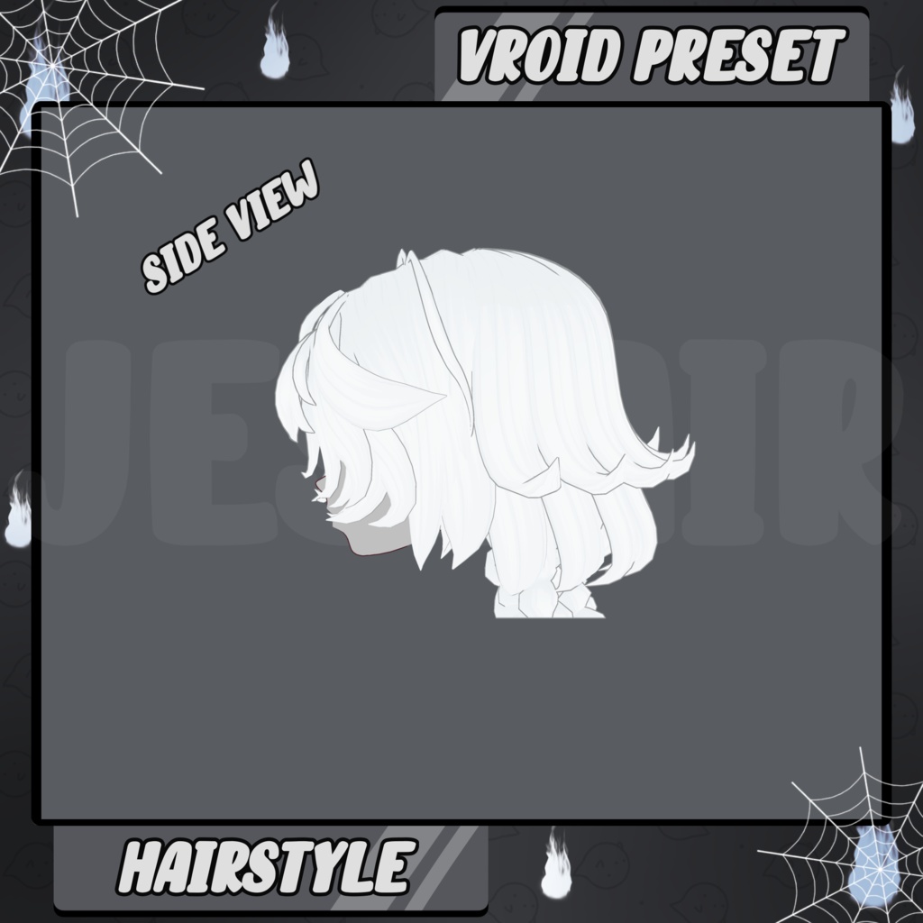 【VRoid 髪型 - Hairstyle Preset】Long Braids Ghost Hairstyle with PHYSICS | Floating | Halloween | Fantasy