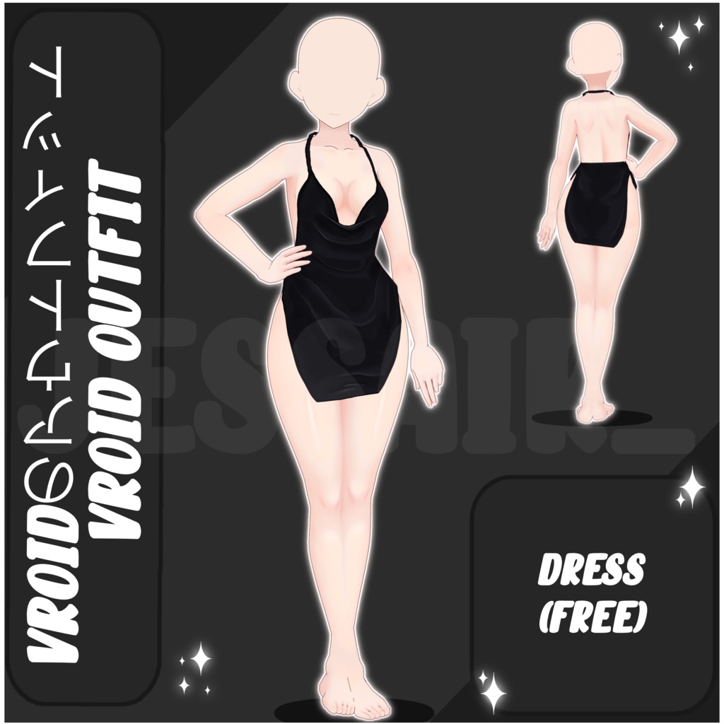【VRoid デーモネスコスチューム】FREE VROID Dress | Texture | Custome | Vroid Clothes and Textures | Elegant Dress