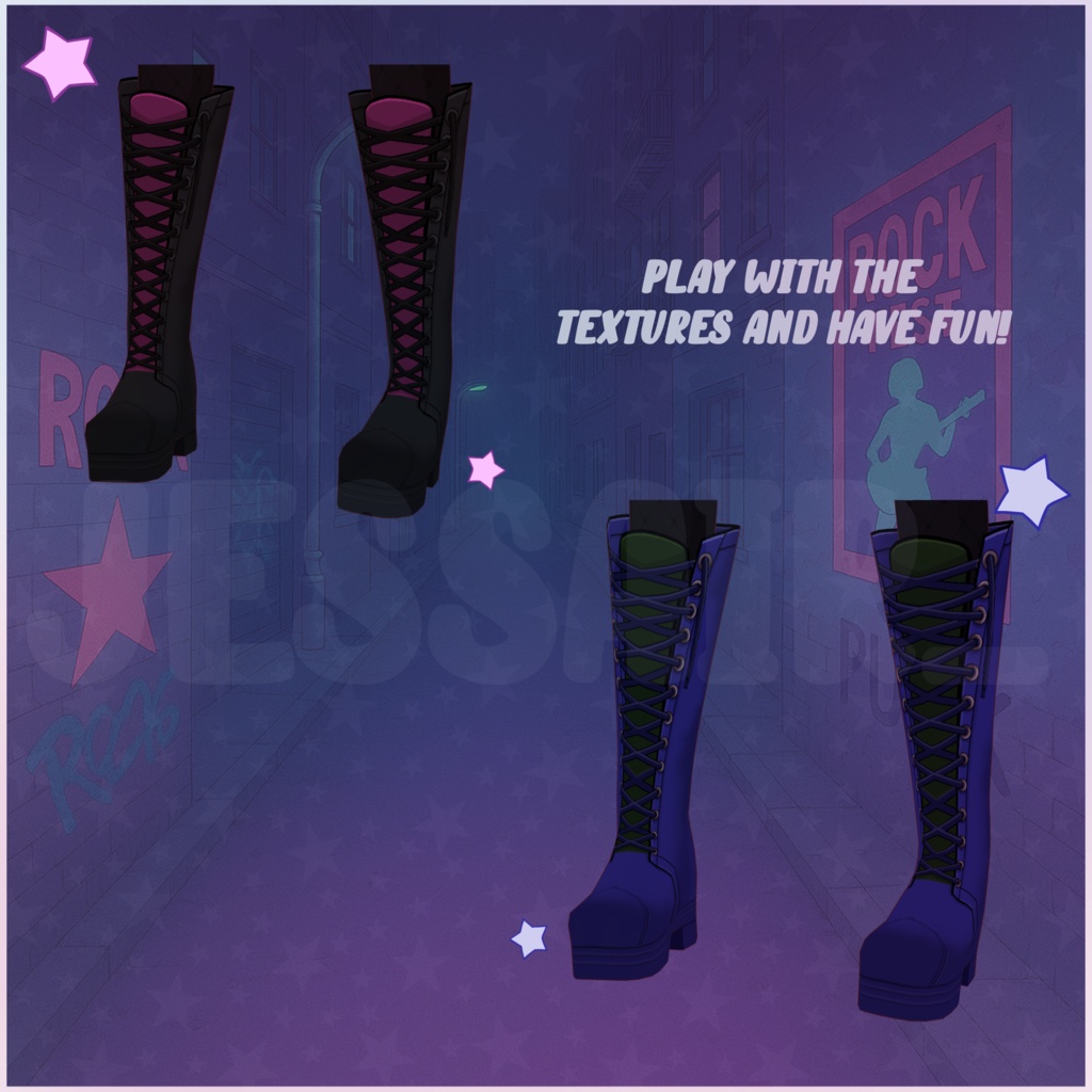 【VRoid デーモネスコスチューム】Skull Outfit | Vroid Preset | Vtuber Starter Pack | Texture | Custome | Vroid Clothes and Textures | Boots |