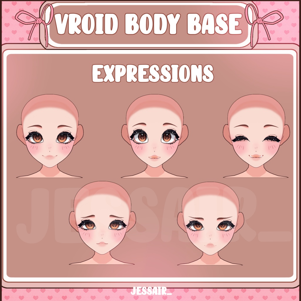 【VRoid Base Model】 Vtuber Model Ready to Use | Female Vtuber | Commercial Use | Your own Vtuber model | Easy | Cute | Kawaii