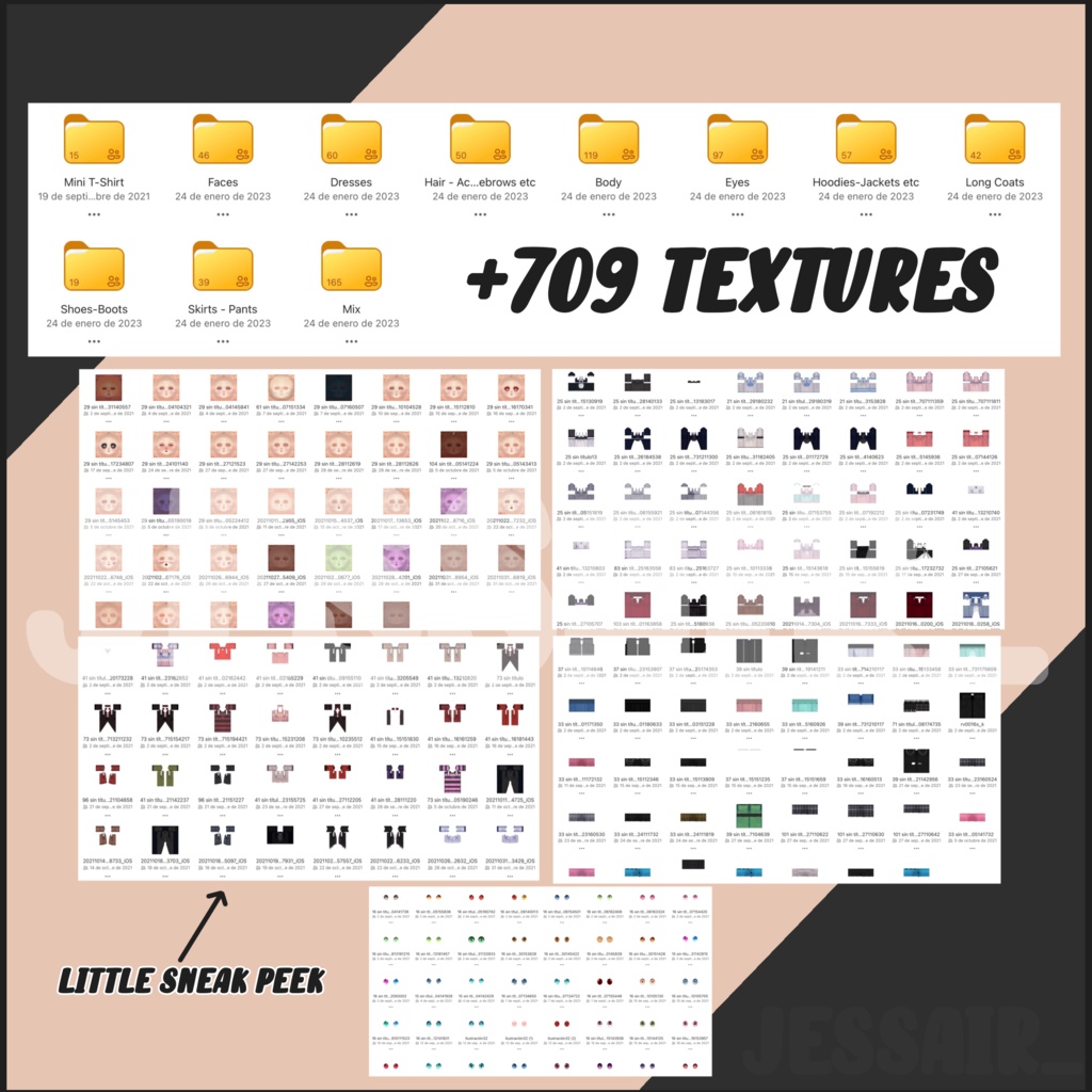 【VRoid デーモネスコスチューム】 +709 old TEXTURES Vroid MEGA PACK | Mistery Box | Vroid Preset | Vtuber Starter Pack | Texture | Custome | Vroid Clothes and Textures | Custome | Cute | Anime