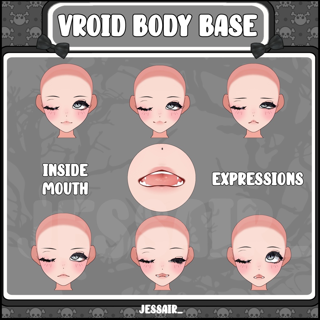 【VRoid Base Model】 Vtuber Model Ready to Use with ONE eye | Female Vtuber | Halloween Creepy Design | Commercial Use | Your own Vtuber model | Easy | Cute | Kawaii