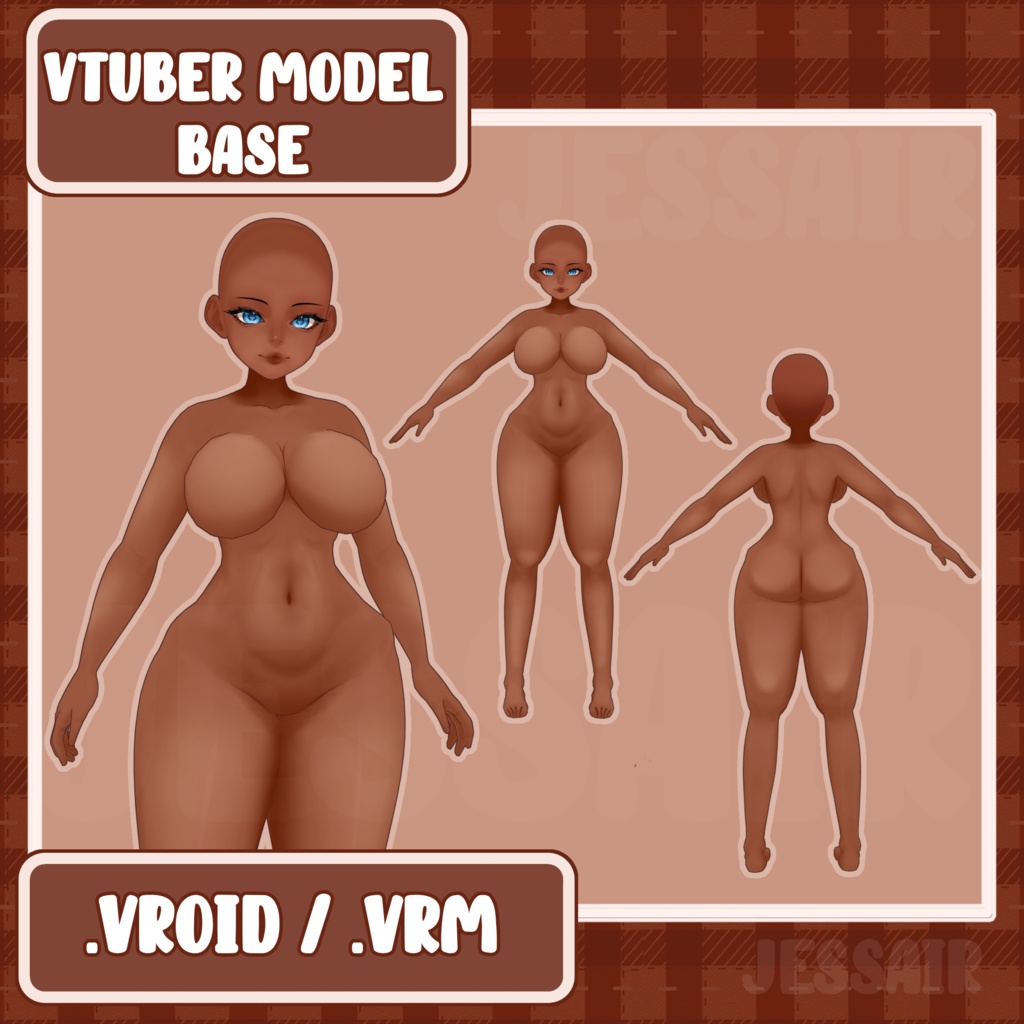 【VRoidベースモデル】 Chubby Girl/Female Vroid Base with EXTRA PHYSICS IN CHEST | Vtuber Model | Base Model | Preset