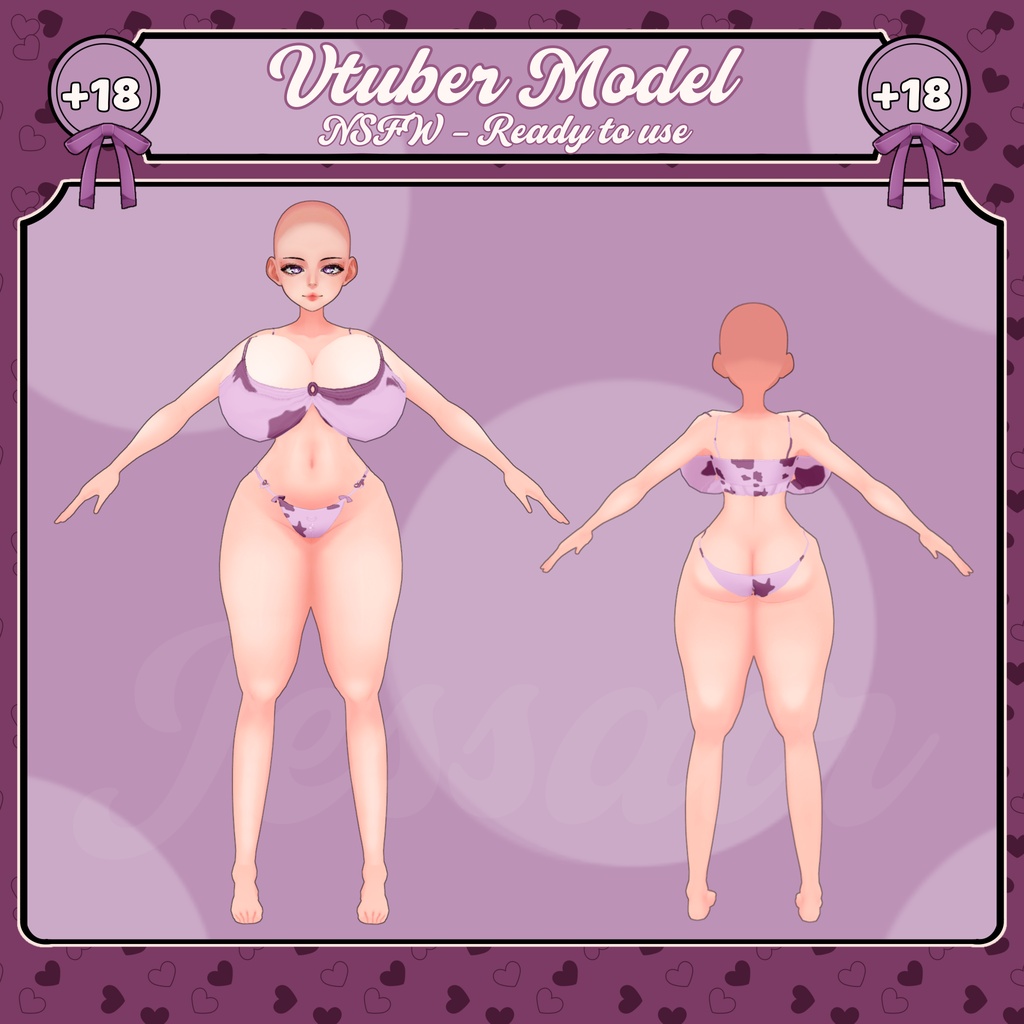 【VRoidベースモデル】 NSFW Chubby Girl/Female Vroid Base with EXTRA PHYSICS IN CHEST | Vtuber Model | Base Model | Preset