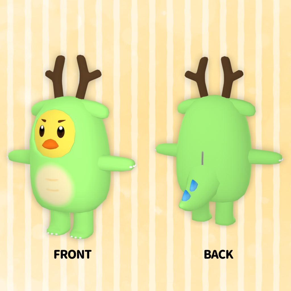 【VRC/VRM対応オリジナル3Dモデル】ひよこのぬし