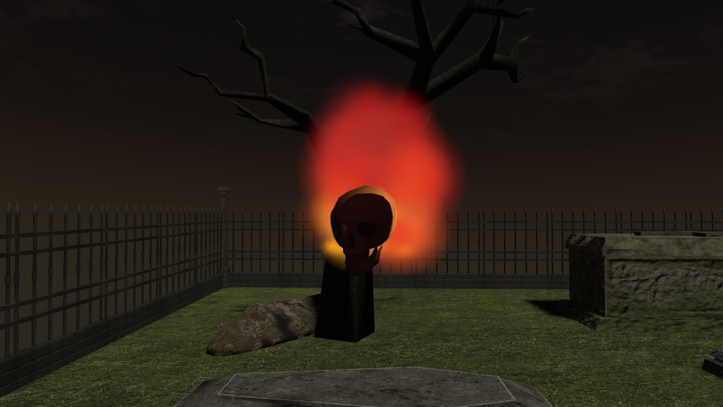 【VRChat想定】燃える骸骨のアバター【無料】