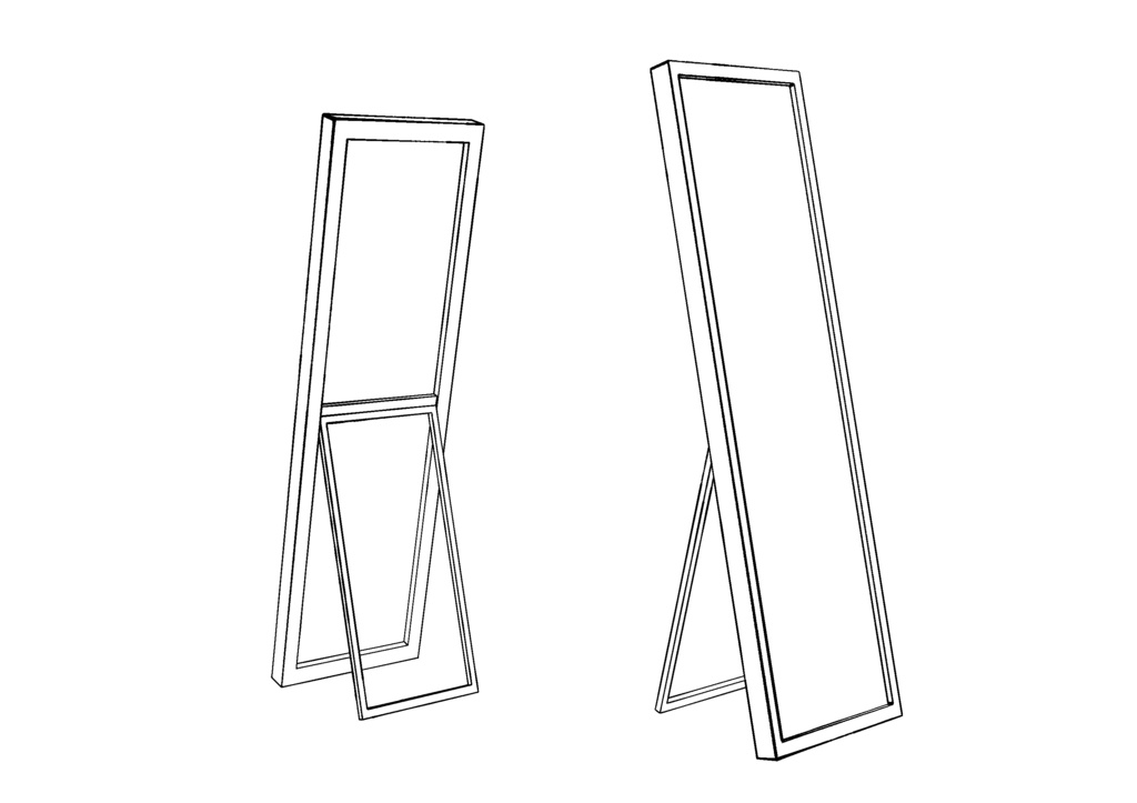 【3D素材‗fbx】立鏡