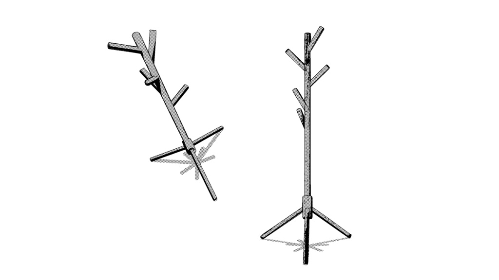 【3D素材‗fbx】ポールハンガー