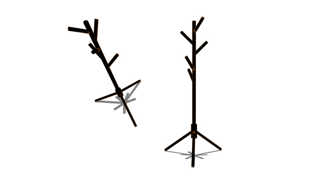 【3D素材‗fbx】ポールハンガー