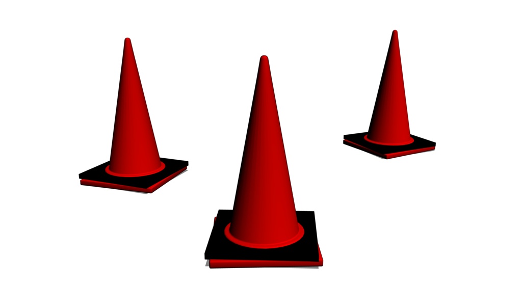 【3D素材‗fbx】カラーコーン