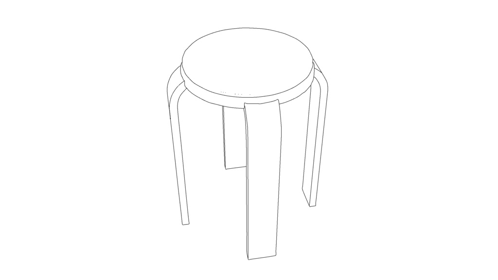 【3D素材_fbx】スツール