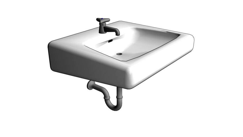 【3D素材_fbx】洗面台