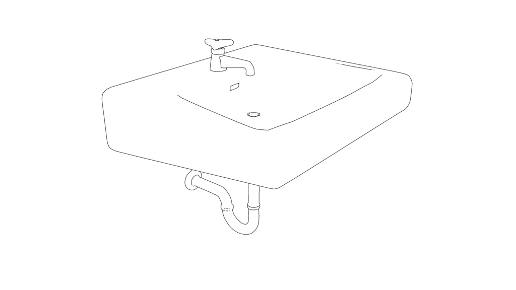 【3D素材_fbx】洗面台