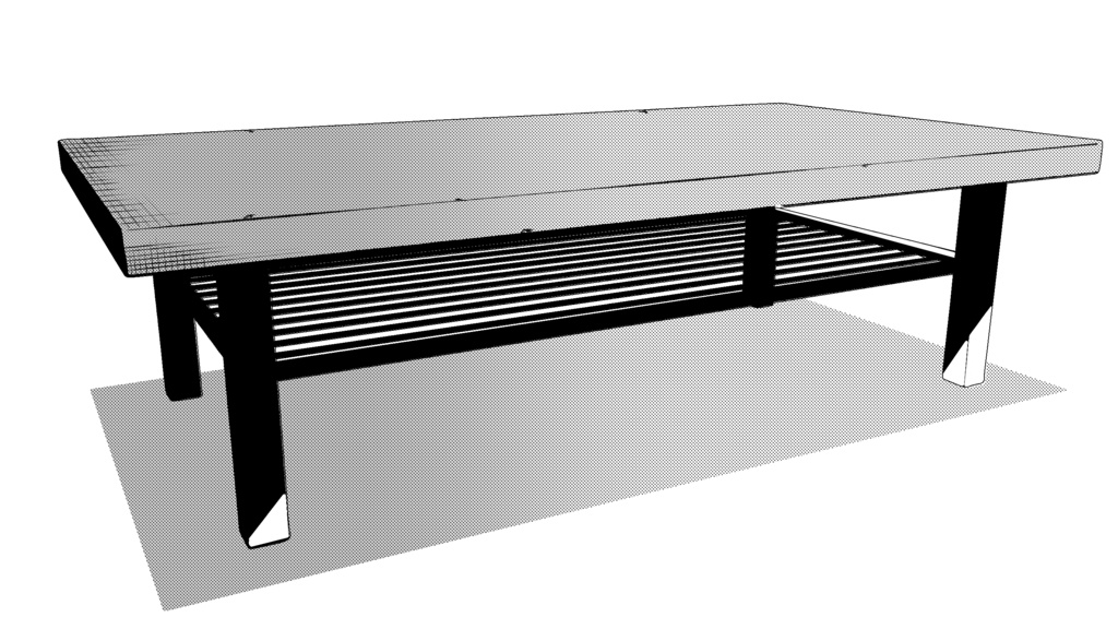 【3D素材_fbx】ローテーブル