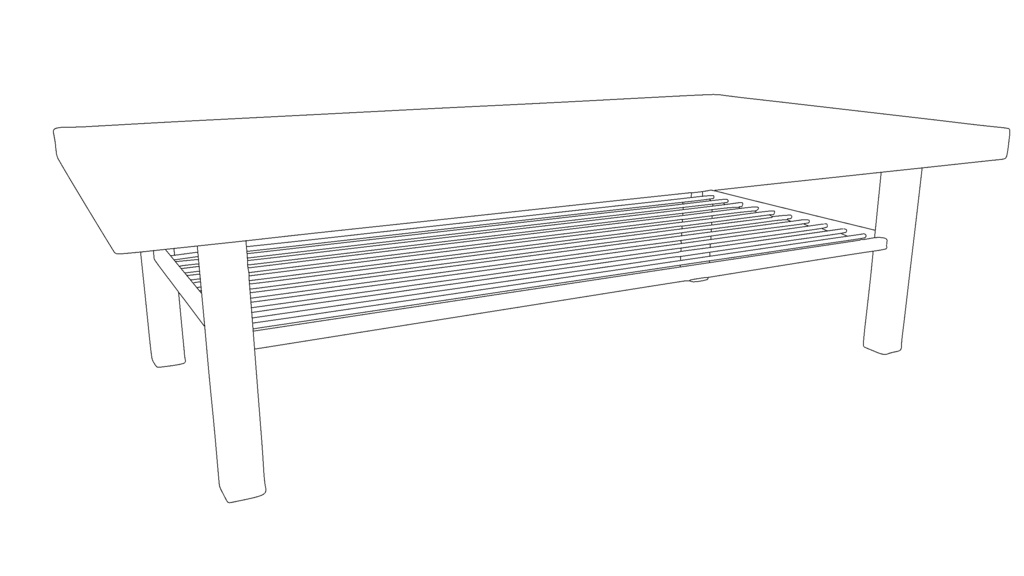 【3D素材_fbx】ローテーブル