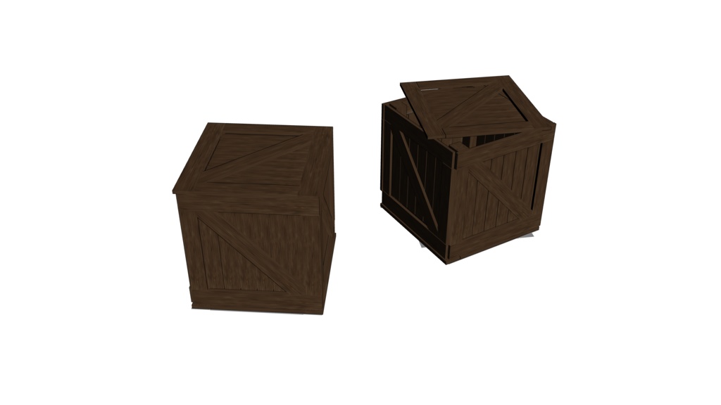 【3D素材_fbx】木箱