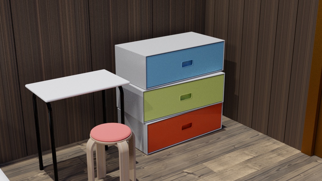 【3D素材_fbx】引き出しケース