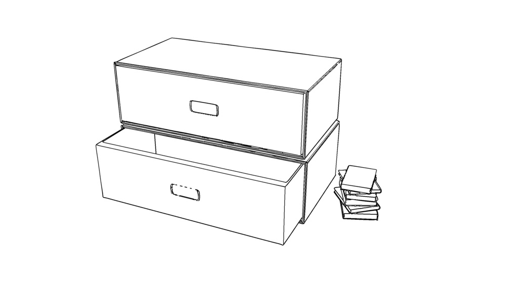 【3D素材_fbx】引き出しケース