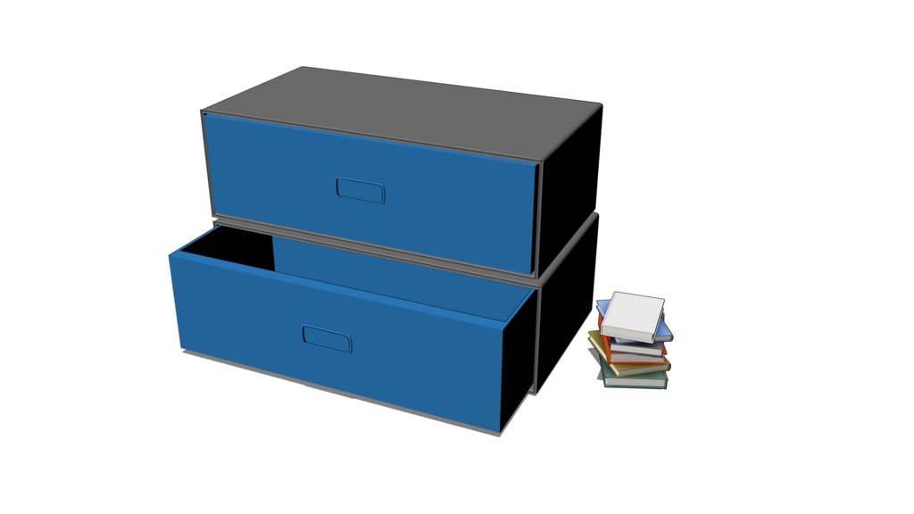 【3D素材_fbx】引き出しケース