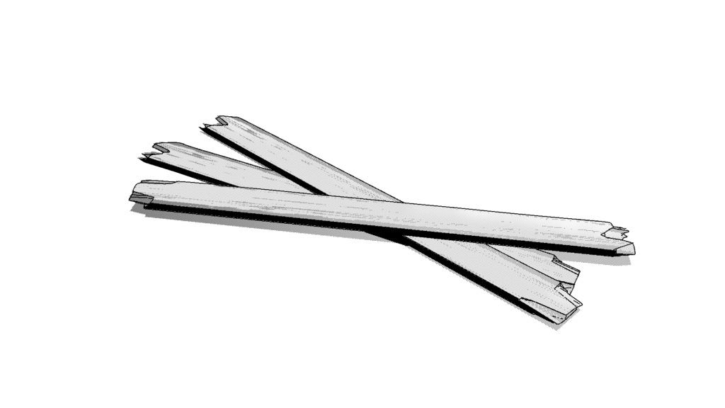 【3D素材_fbx】木材