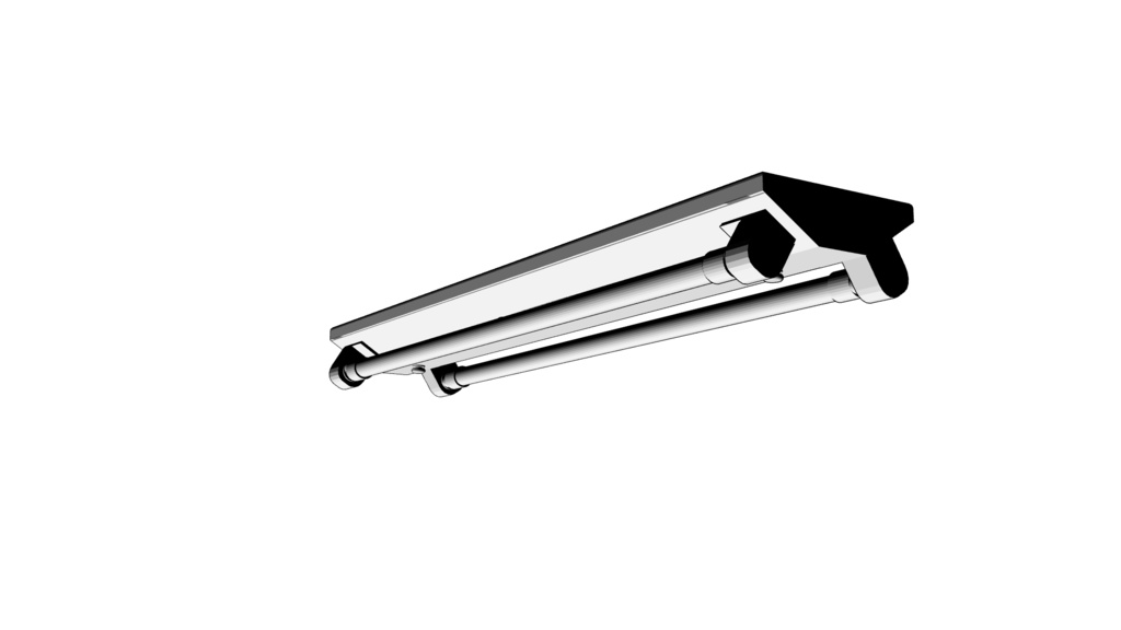 【3D素材_fbx】蛍光灯