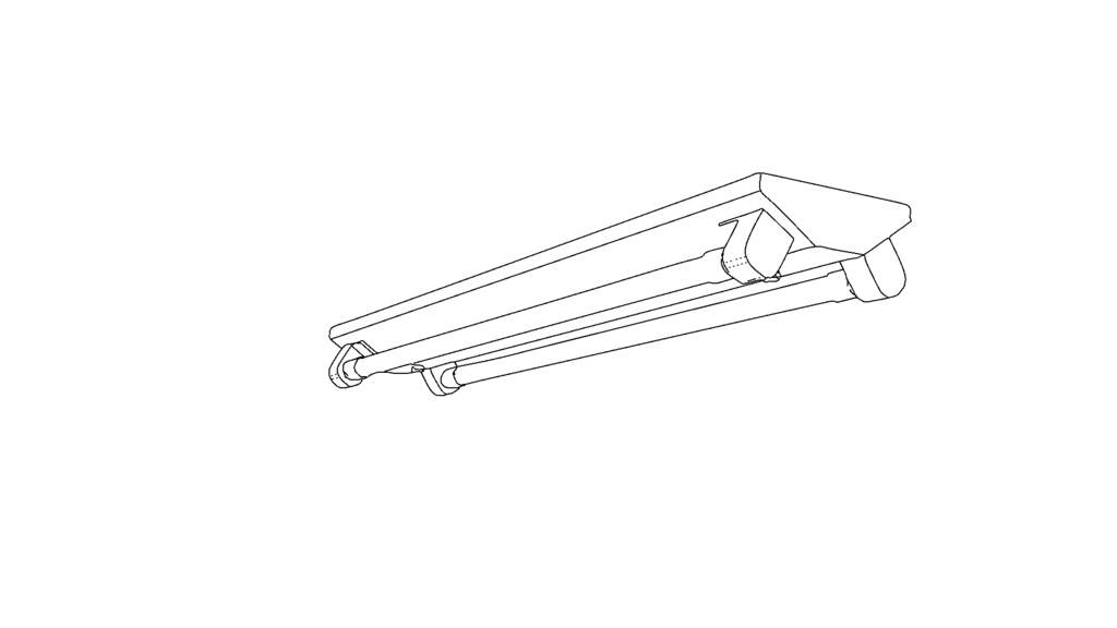 【3D素材_fbx】蛍光灯
