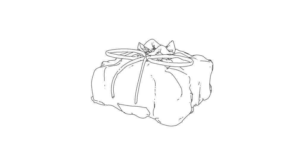 【3D素材_fbx】おせち 重箱袋