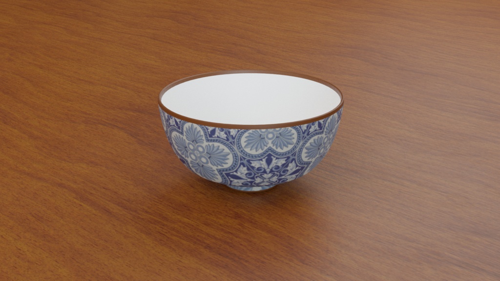 【3D素材_fbx】お茶碗