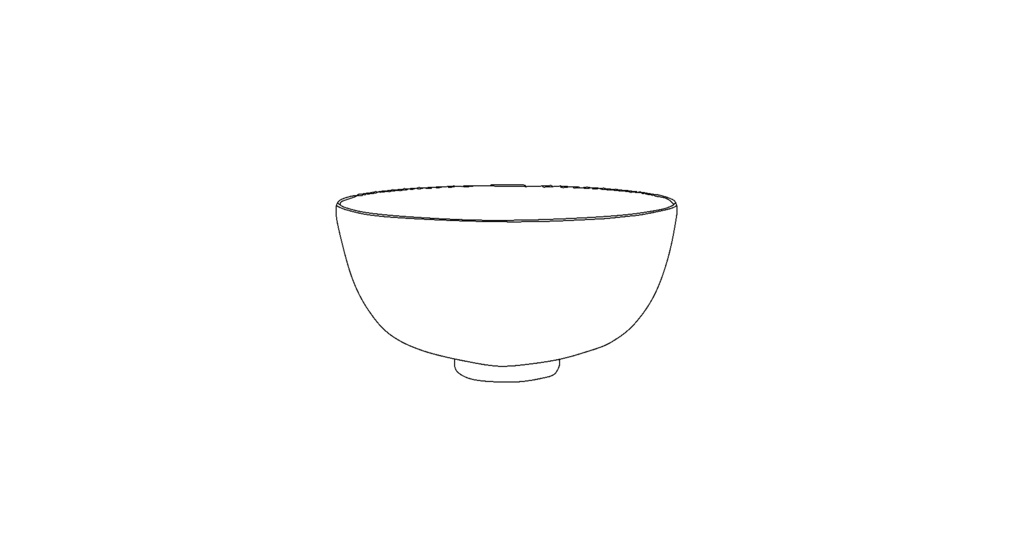 【3D素材_fbx】お茶碗