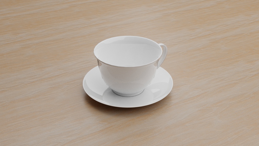 【3D素材_fbx】ティーカップ＆ソーサー