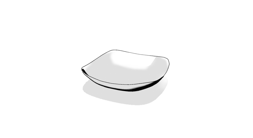 【3D素材_fbx】お皿