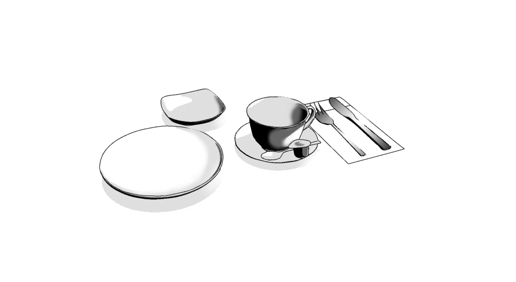 【3D素材_fbx】洋食器セット