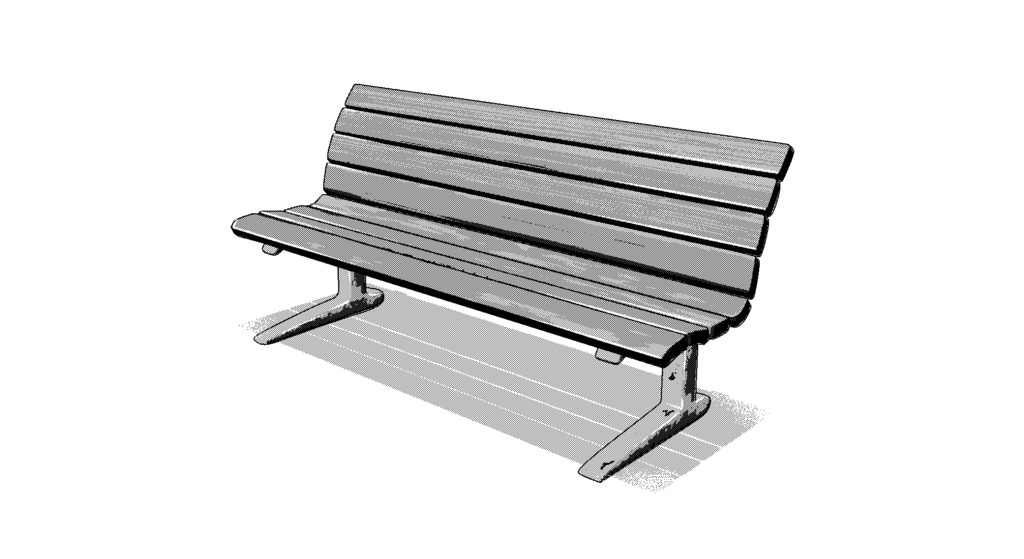 【3D素材_fbx】ベンチ