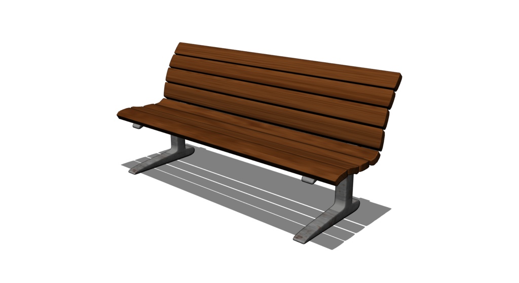 【3D素材_fbx】ベンチ