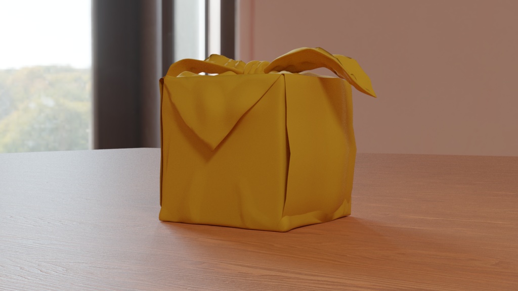 【3D素材_fbx】巾着袋