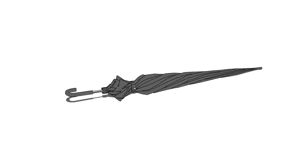 【3D素材_fbx】閉じた傘