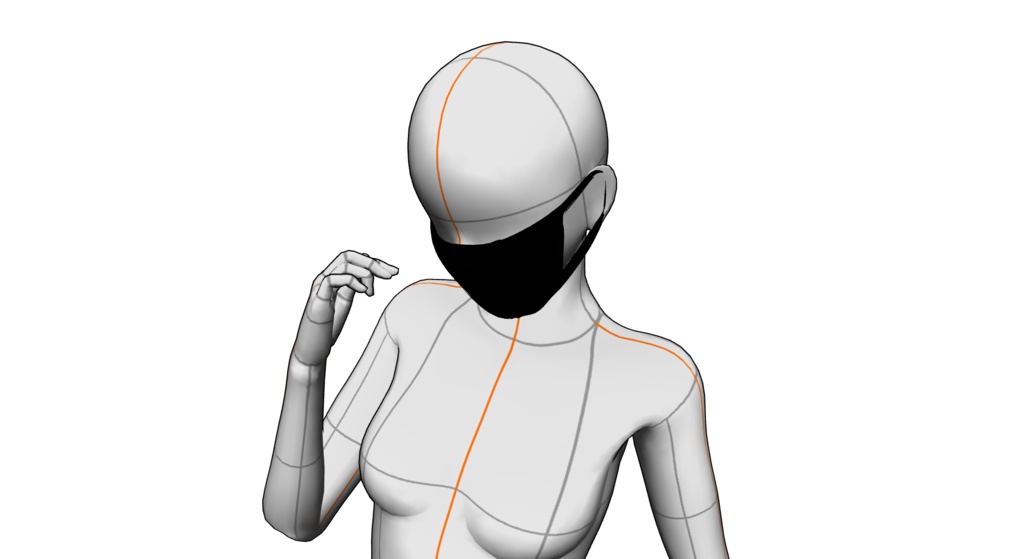 【3D素材_fbx】マスク