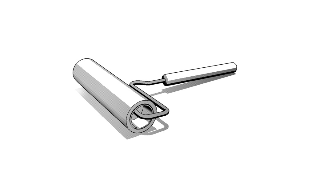 【3D素材_fbx】粘着ローラー