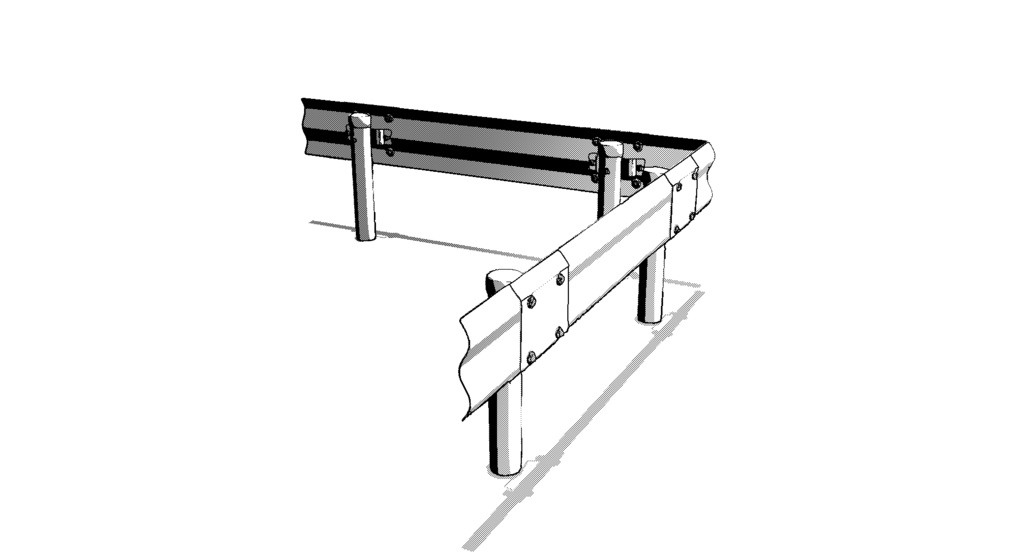 【3D素材_fbx】ガードレール