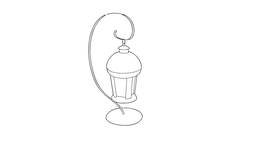 【3D素材_fbx】ハロウィンランプ