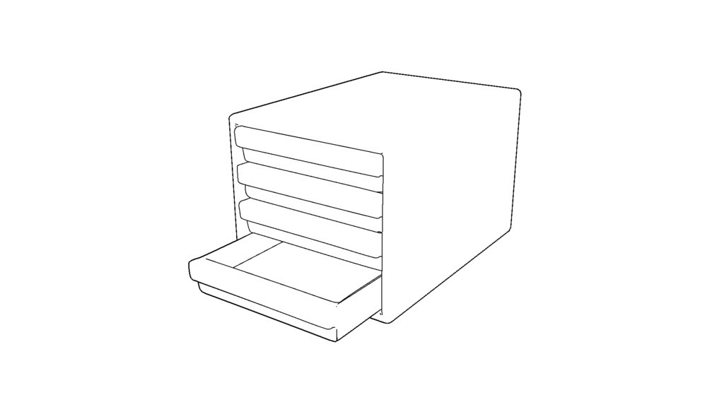 【3D素材_fbx】書類収納ケース