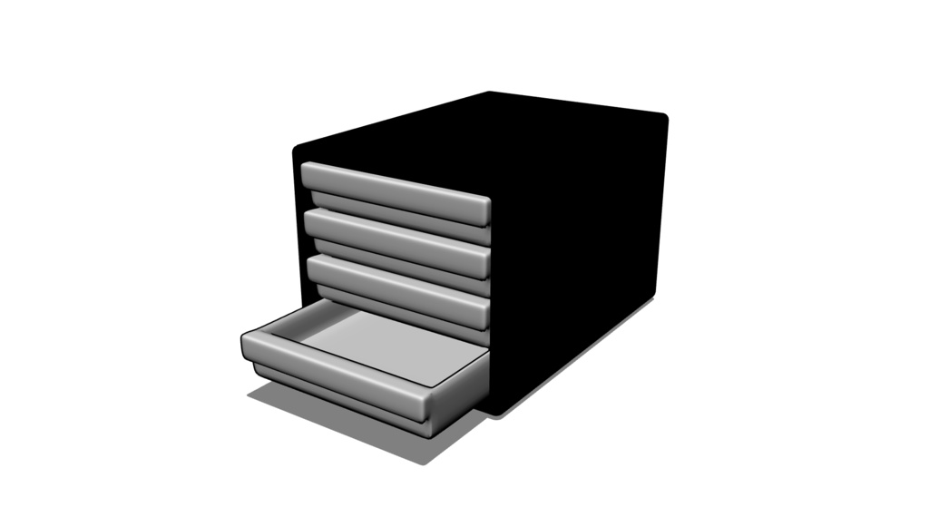 【3D素材_fbx】書類収納ケース