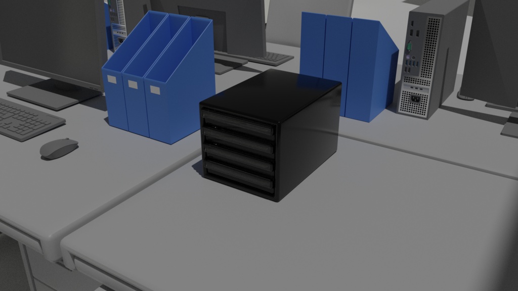 【3D素材_fbx】書類収納ケース