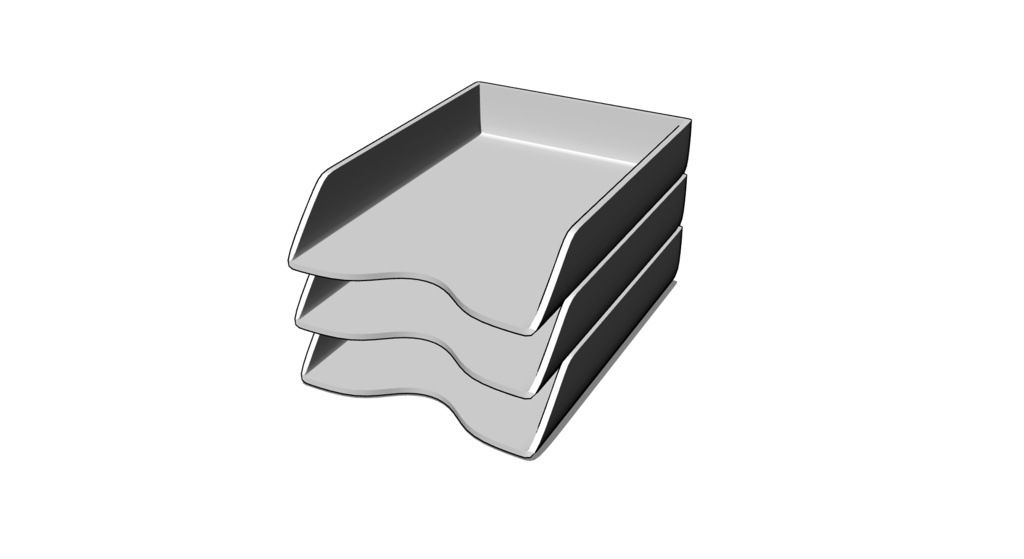 【3D素材_fbx】レタートレイ