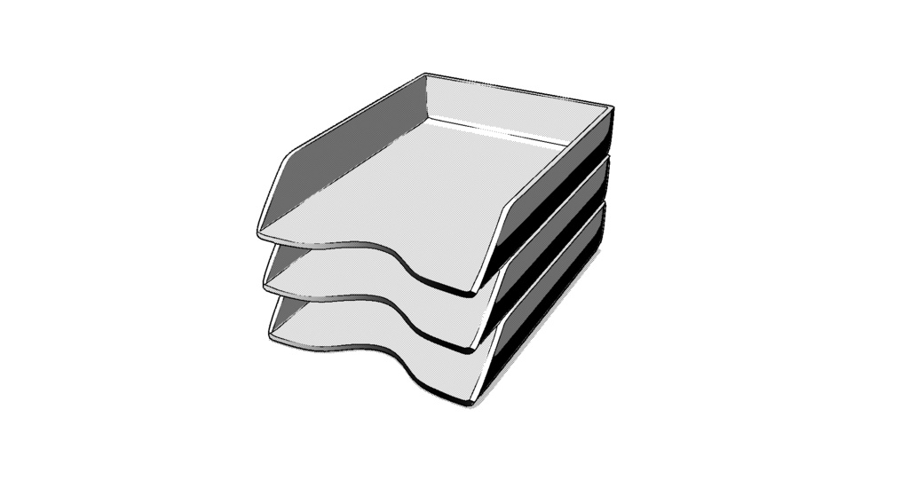 【3D素材_fbx】レタートレイ